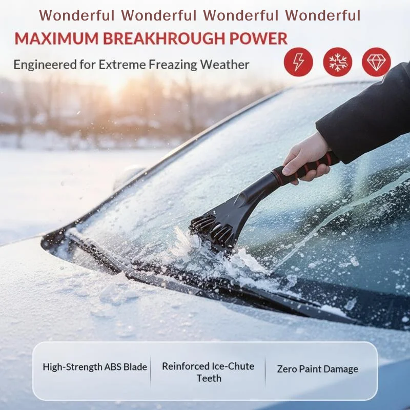 2 In 1 Car Snow Brush And Ice Scraper Car Scraper Snow Brush Ergonomic Foam Grip Window Ice Scraper Snow Cleaner For Car SUV