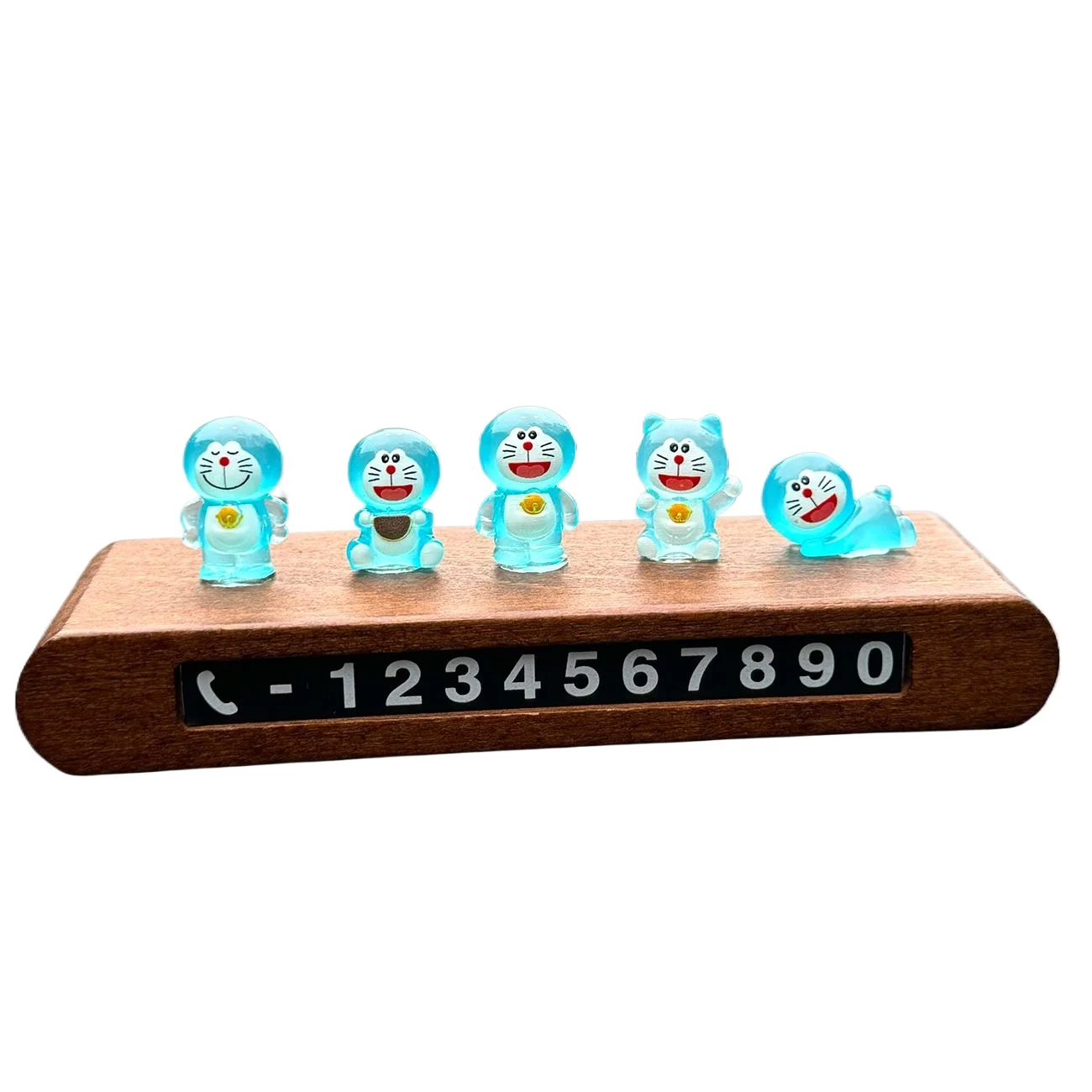 Doraemon Glow Desktop Ornament for Office Car Center Console Cute Anime Decoration Light up Figurine view 2