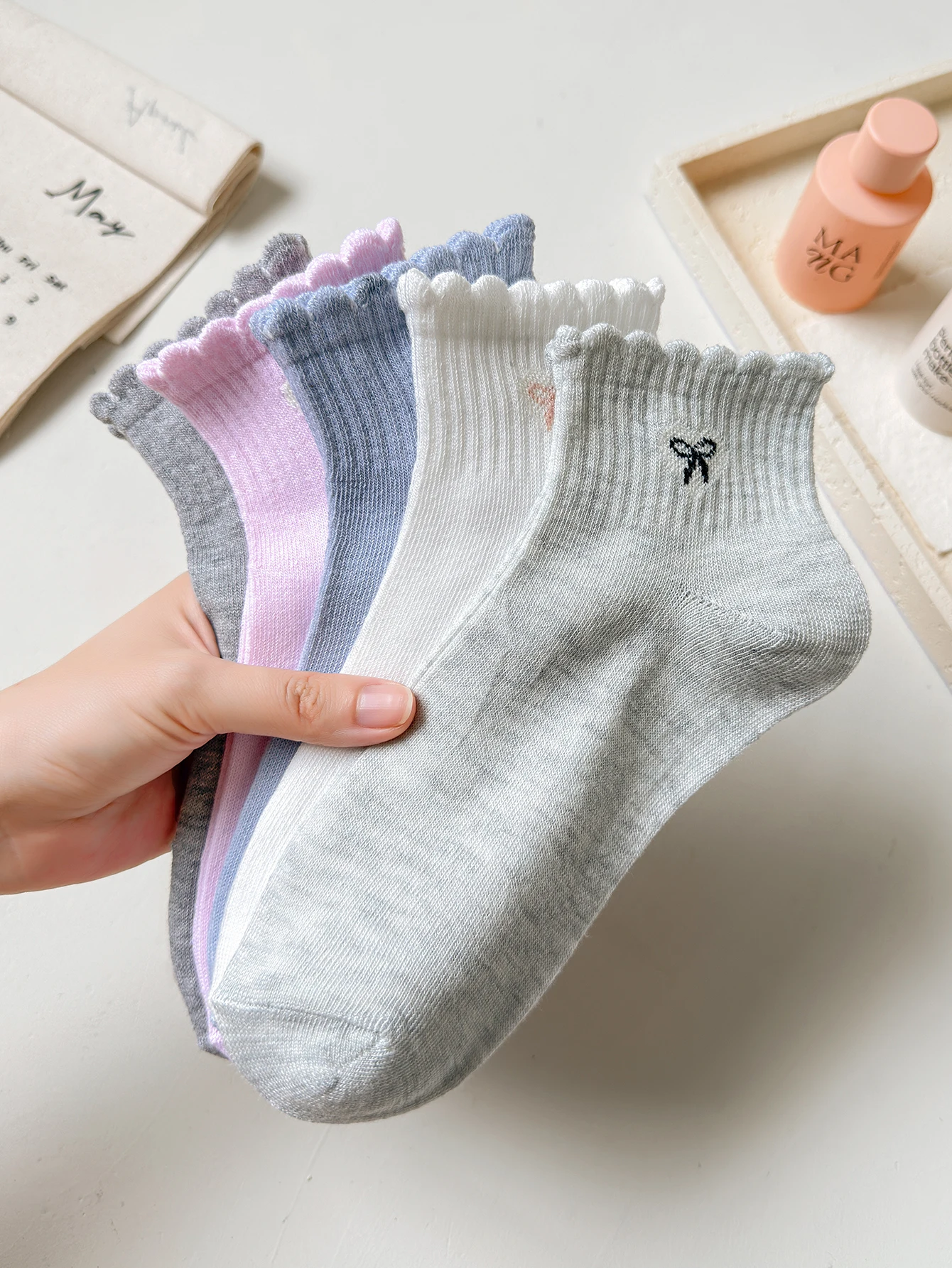 5 Pairs Women's Female Accsesories Socks Ankle Socks Boot B…
