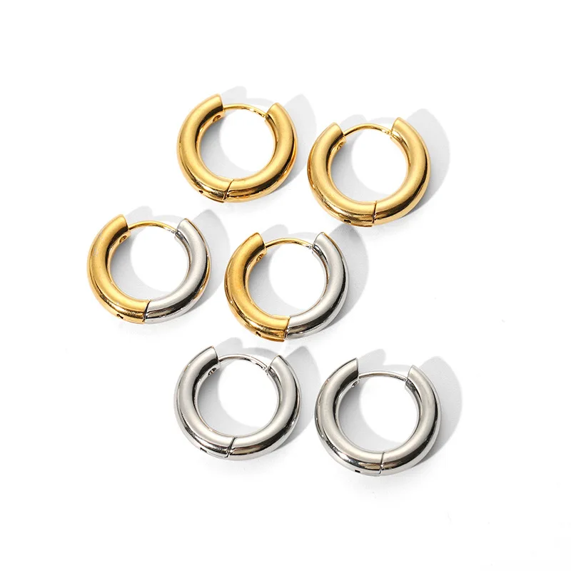 Neue Kreative Edelstahl Unregelmäßige U-förmige Ohrringe Schmuck für Frauen Statement Metall Rostfrei Minimalistischer Schmuck – Detail 5
