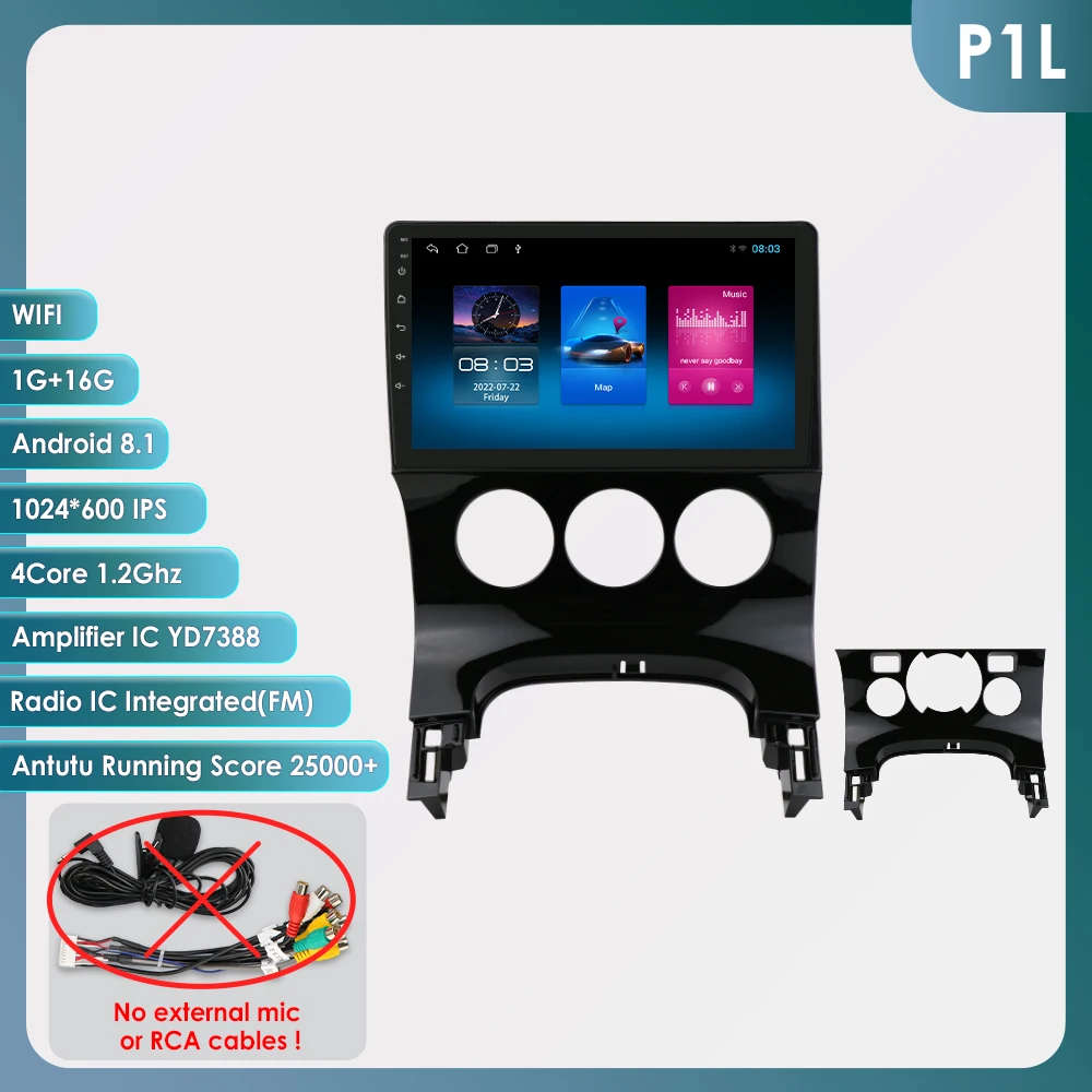 Hizpo 2Din 9inch Android Car Radio for Peugeot 3008 AT MT 2009