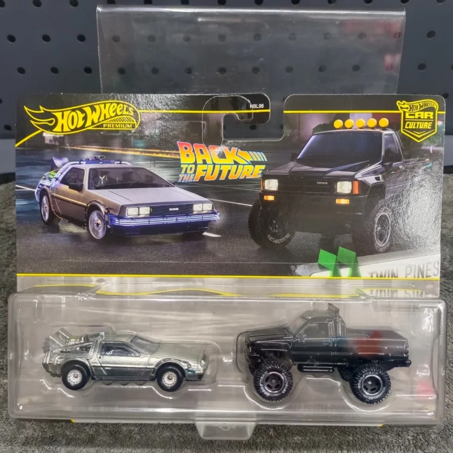 HOT WHEELS Premium HBL96-V 2-pack Series,Back to the Future Volkswagen Golf Ford Anglia Galaxie 500,1:64 Diecast Collection Gift