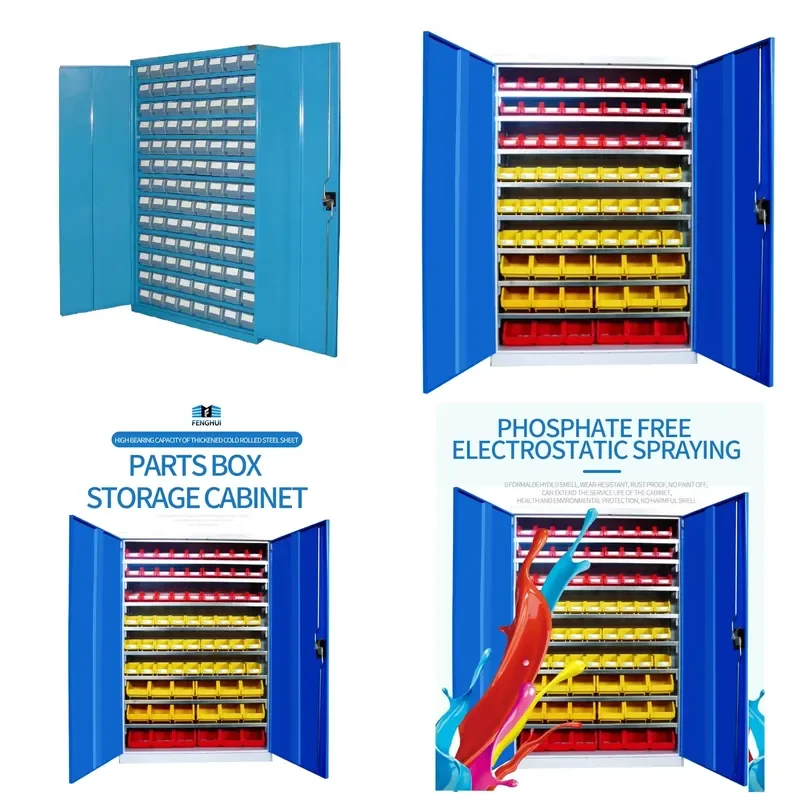 

Customized Double Door Multilayer Board Electron Parts Cabinet for Workshop