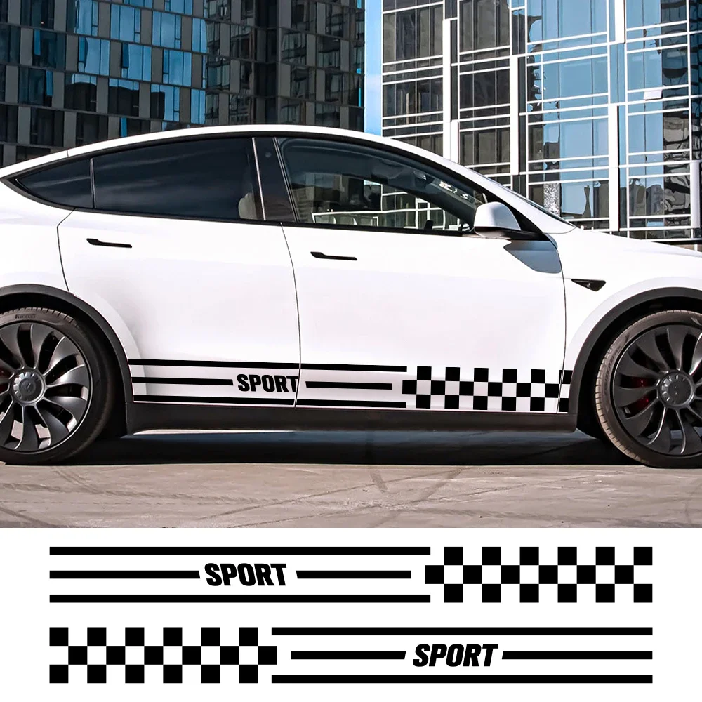 

Car Stickers For Tesla Model Y Auto Door Side PVC Decals Kit Car Waterproof Vinyl Film Decoration Auto Accessories Exterior