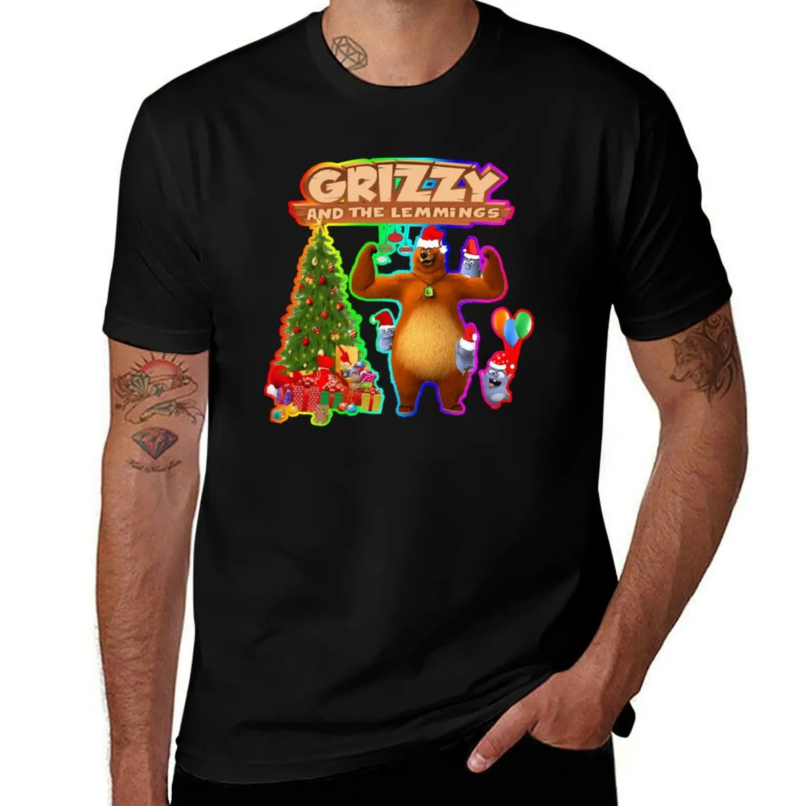 grizzy and the lemmings T-Shirt basketball graphic tees anime t shirts mens clothing