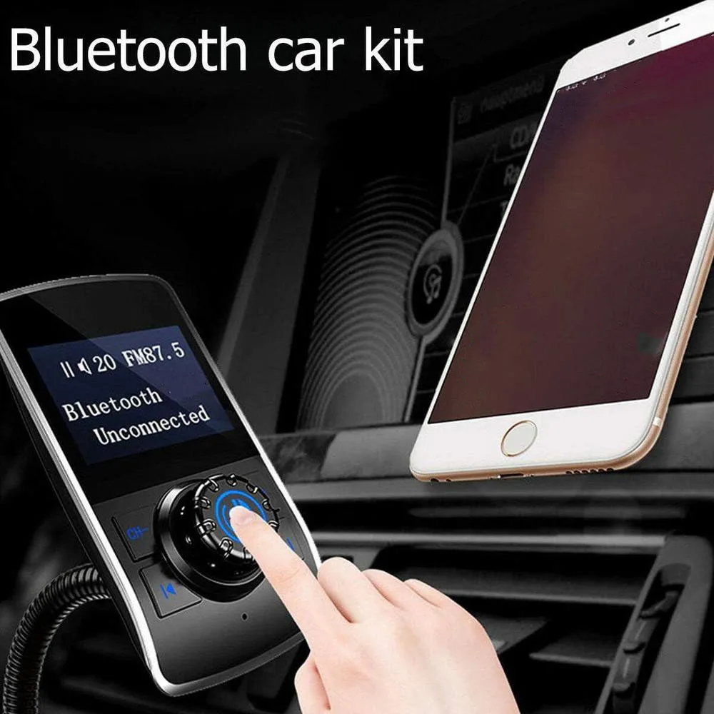 

1.44 Inch Bluetooth FM Transmitter Bluetooth-compatible Handsfree Car Kit Car Charger FM Transmitter Car MP3 Music Player