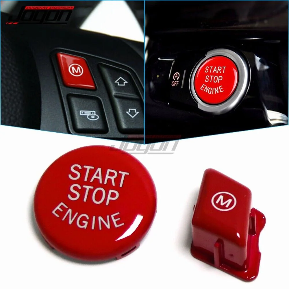 For BMW E90 E91 E92 E93 E87 E60 E83 E84 M1 M3 Car Interior Accessories Steering Wheel M Switch Cover Start Stop Button