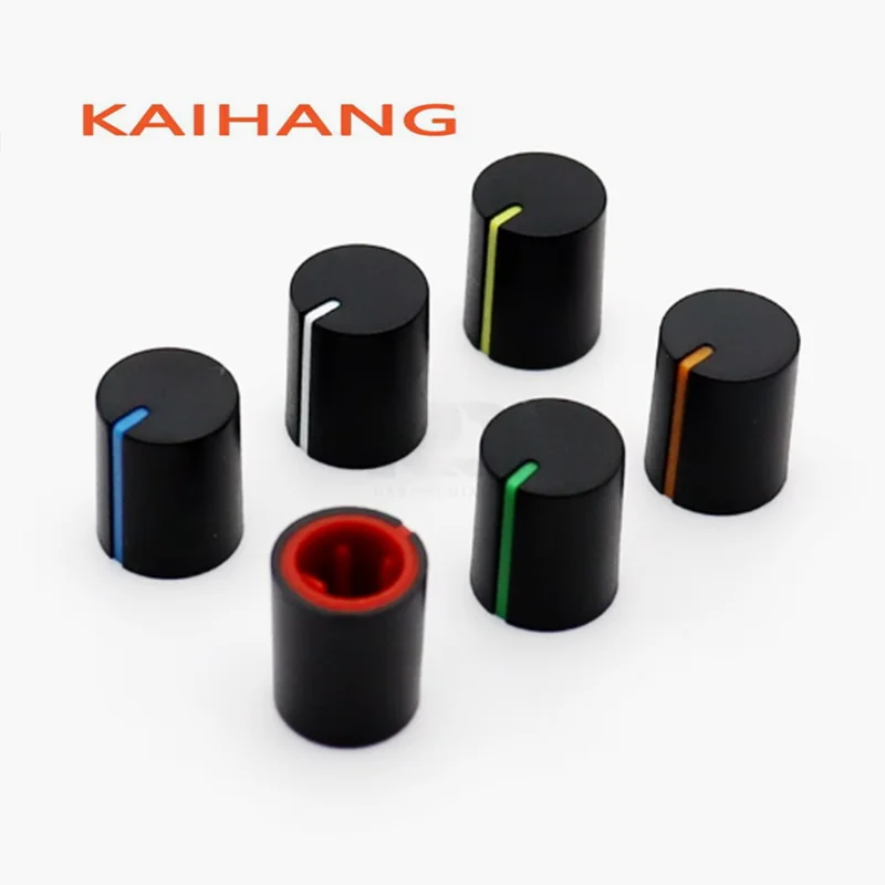10PCS Plastic Knob Cap Diameter 11mm Height 13.5mm Potentiometer Encoder Knob Amplifier Volume Knob Cap D Axis Inner Hole 6MM