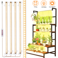 1/2/3/4Head LED Grow Light Strip Tube Indoor Plant USB Full Spectrum Phyto Lamp Dimmable Timer Seedlings Vegs Flower Grow Lamp