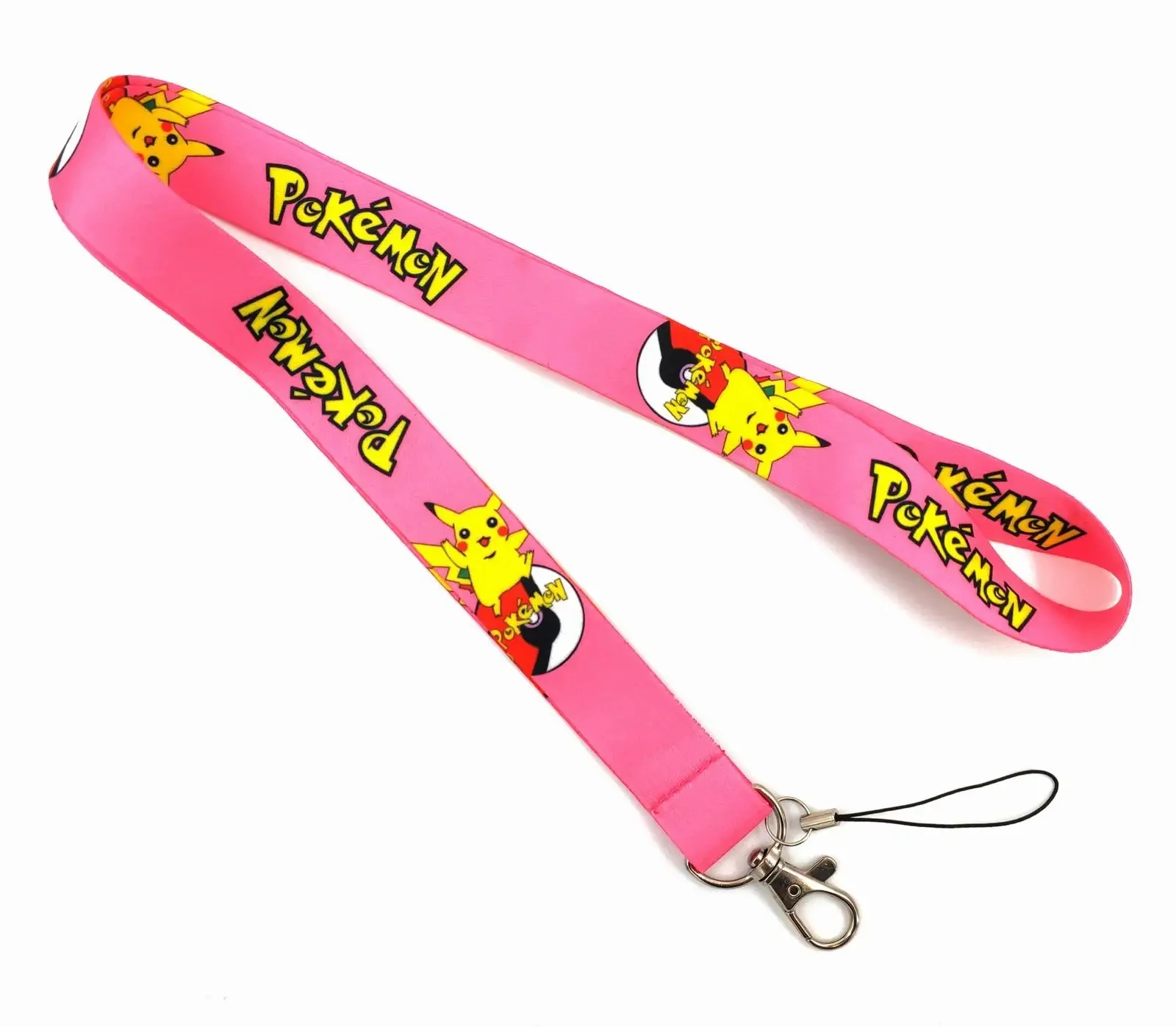 Pokemon Pikachu Key Lanyard Cartoon Anime Pattern Portable Camera Phone Hanging Neck Rope Keychain Decorations Children Gifts