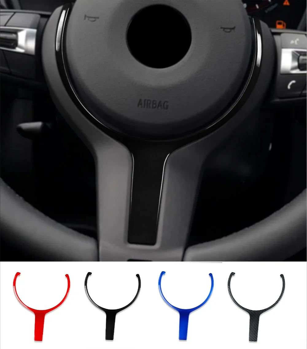 

Глянцевая черная, красная сменная накладка на руль ABS, автомобильные аксессуары для BMW F20 F22 F30 F31 F32 F10 F06 F12 F15 F16 M-Sport