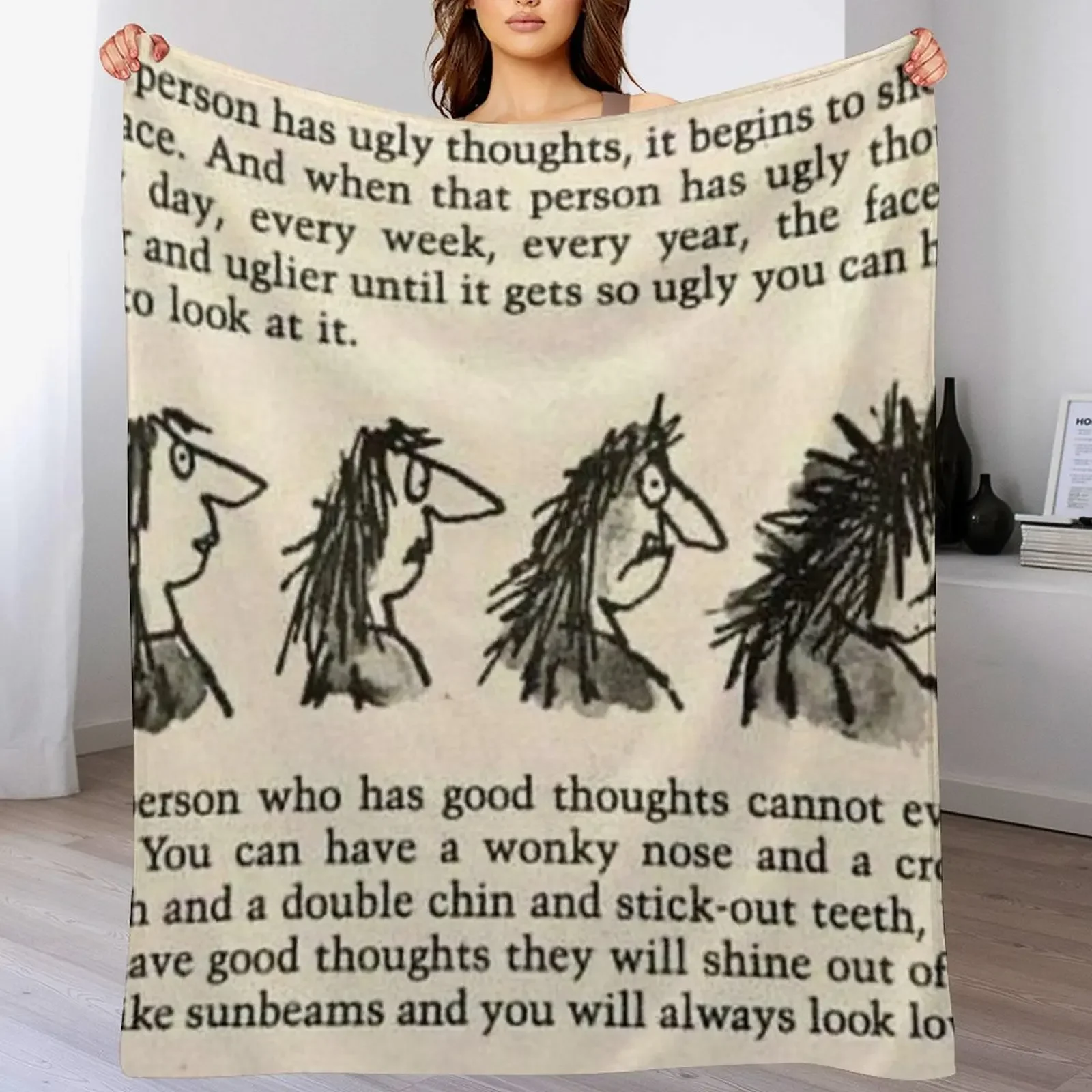 

Roald Dahl the twits Throw Blanket bed plaid Designers Soft for winter Blankets