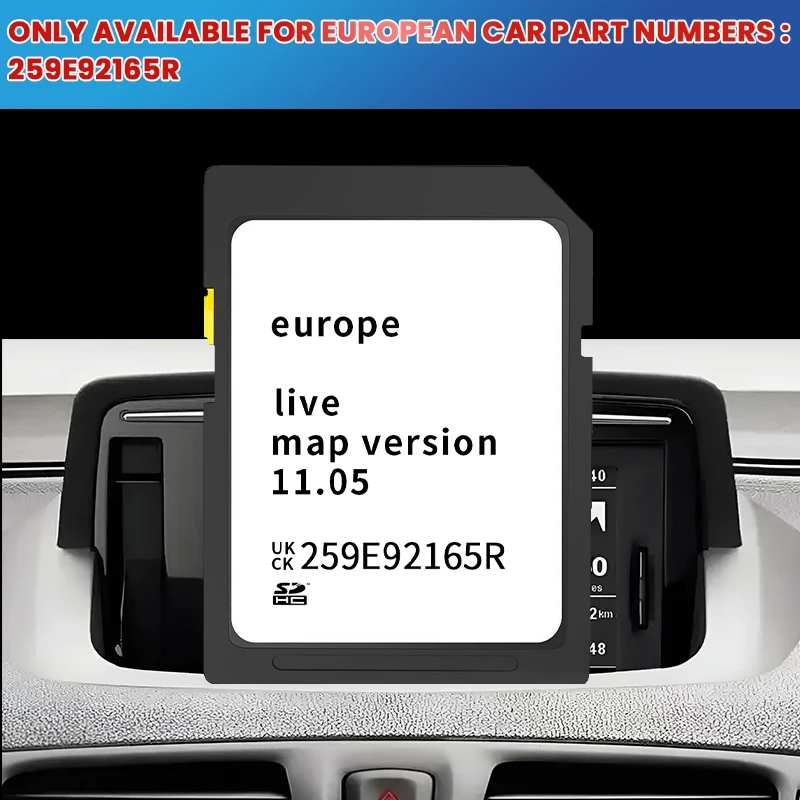 2023 V11.05 259E92165R for Renault Clio/Megane/Kangoo/Master/Mascott,CARMINAT Live Navigation SD Card Satellite Nav Map