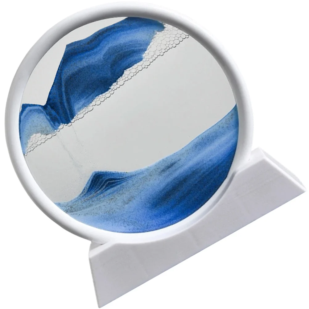 ภาพตกแต่งโต๊ะทำงาน ภาพทรายไหล 3 มิติ ทรงกลม สำหรับตกแต่งบ้าน สำนักงาน ห้องนั่งเล่น ภาพทรายวิวทิวทัศน์