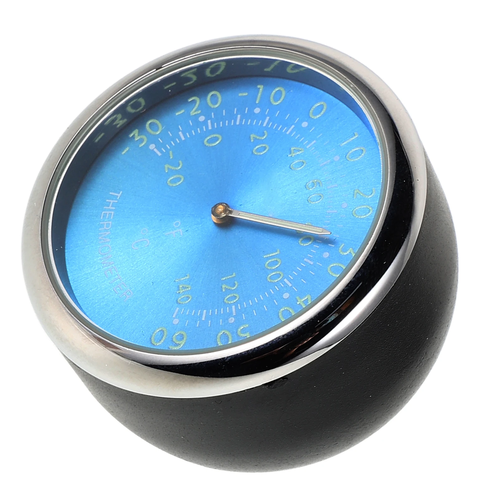 Car Dashboard Thermometer Luminous Blue Mini Digital Temperature Gauge Real-Time Monitoring Clock For Car Interior