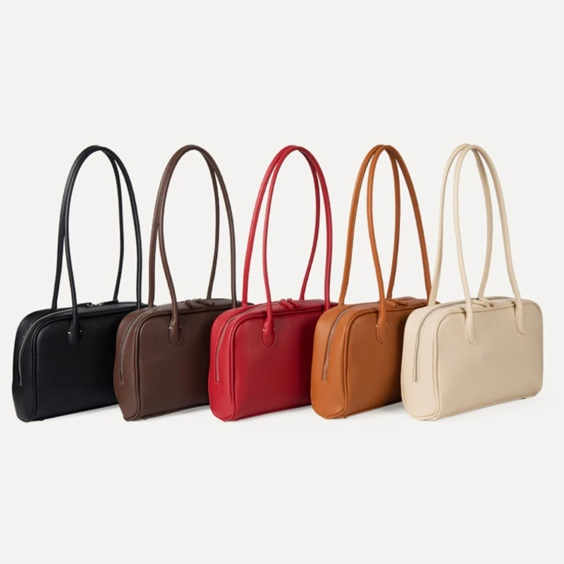 Stylish PU Leather Tote Bags For Women 2024 Y2K Korean Fashion Underarm Bag Lady Small Shoulder Bag Female Simple Handbags