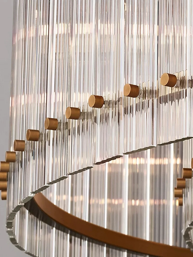 Luxury Retro Led 2 Layer Crystal Glass Chandelier Chrome Gold Black Chandelier Lighting For Bedroom Living Room Lighting Fixt
