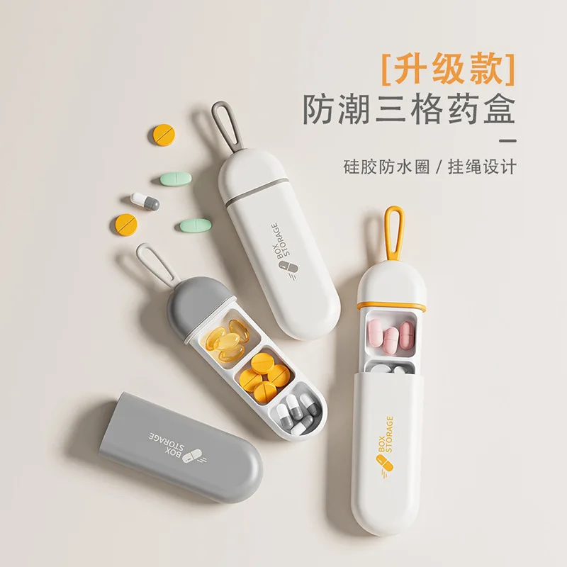 

Daily Drug Organizer 3 Grids Portable Pill Management Travel Pill Dispenser Medicine Box Durable Pocket Pill Cases Таблетница