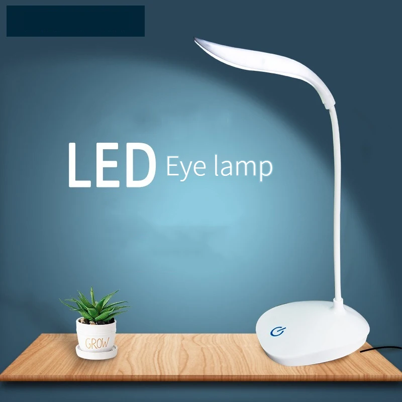 LED Desktop Desk USB Rechargeable Eye Protection Room Night Light Bedroom Bedside Student Reading Lamp