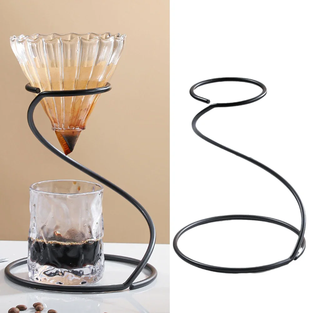 Coffee Filter Serpentine Metal Frame Holder Reusable Coffee Dripper Stand Kitchen Office Coffeeware Coffee Filters ﻿