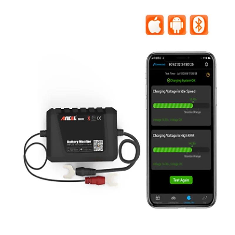 

BM300 12V Battery Tester Android IOS BT Charging Start Test Voltage Test