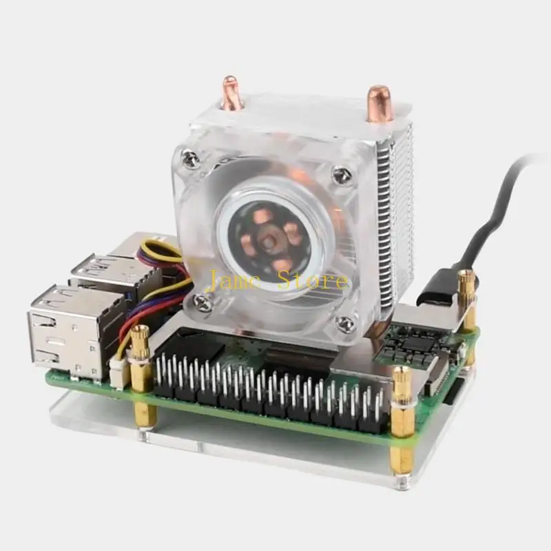 

LX0B Tower Cooling Fan for Pi 5 Computer Enhances Cooling Colorful