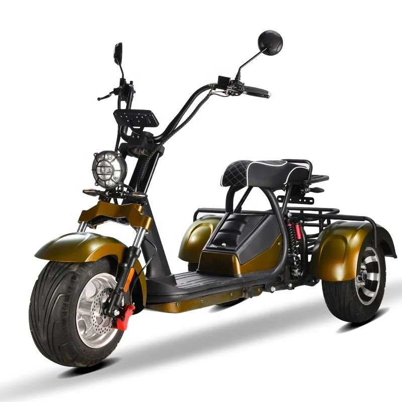 2000w Fashion Removable Battery Good Quality Powerful Three Wheel 3- Wheel Electric Tricycle Scooter Trike