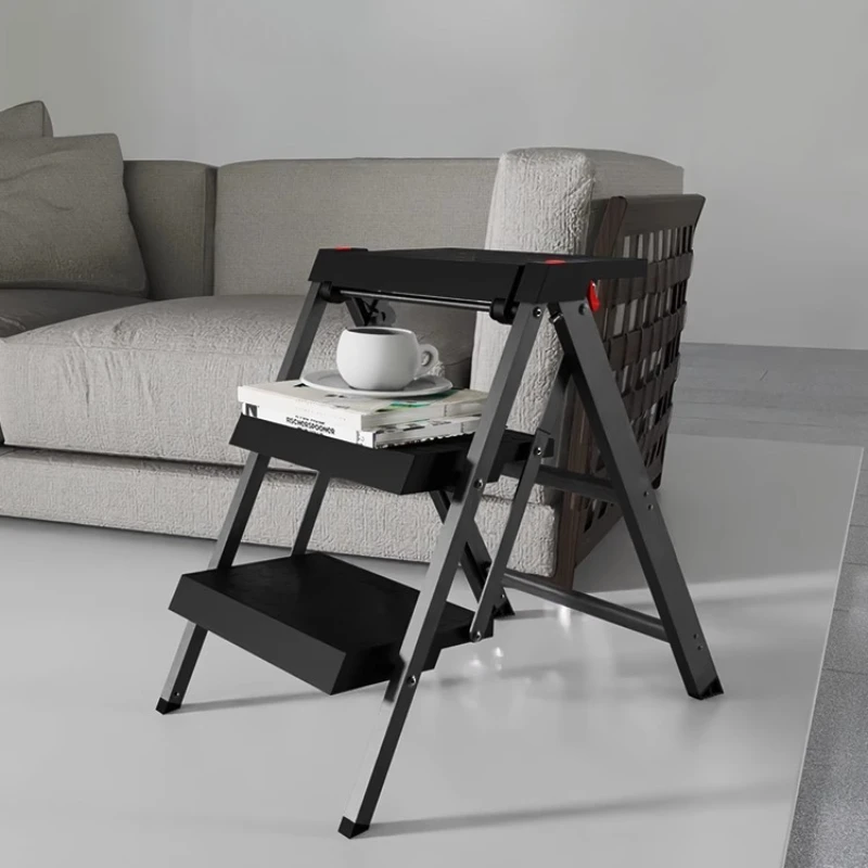 Thickened Two-step Straight Ladder Household Folding Ladder Stool Outdoor Car Washing Ladder Indoor Kitchen A-frame image 5