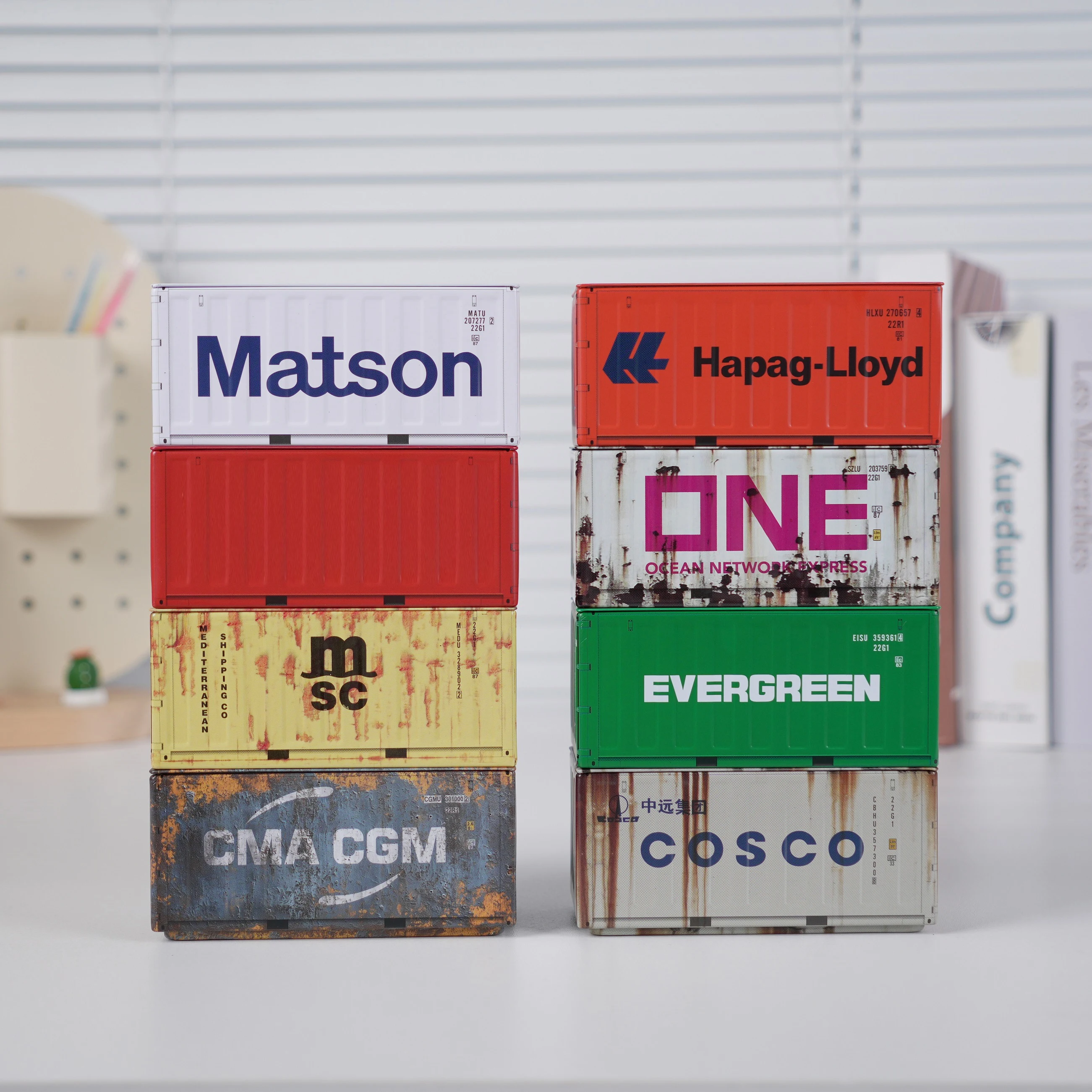 New Container Mini Iron Storage Box Retro Industrial Style creative Creative Decoration Collect Item  Desktop Model Kids Gifts