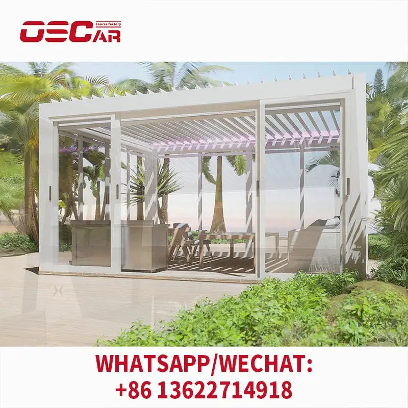 

3X3M Outdoor All Year Aluminium Expandable Gazebo Waterproof for Garden Patio Backyard pergola