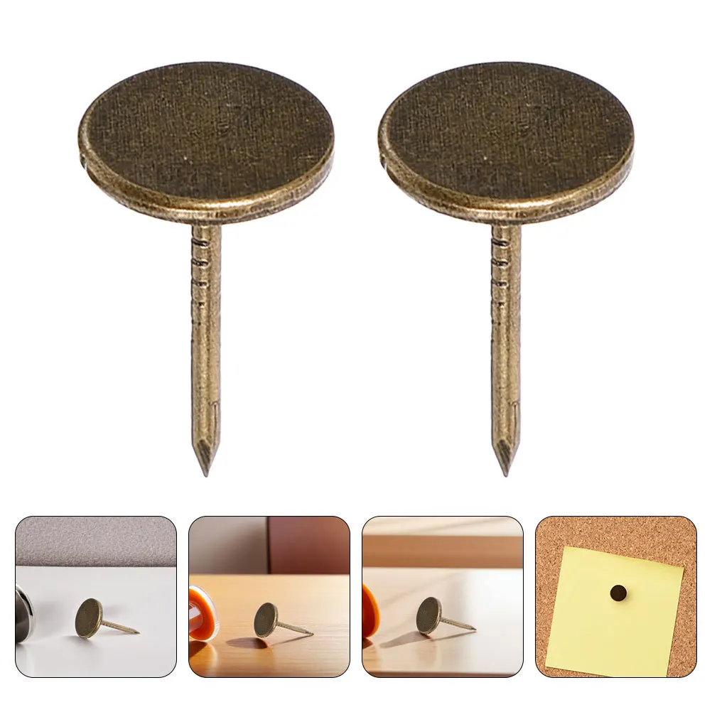 

150Pcs Metal Flat Thumb Tacks in Bronze Vintage Design Strong Hold Push Pins for Frames Posters Crafts DIY Home Decor Projects