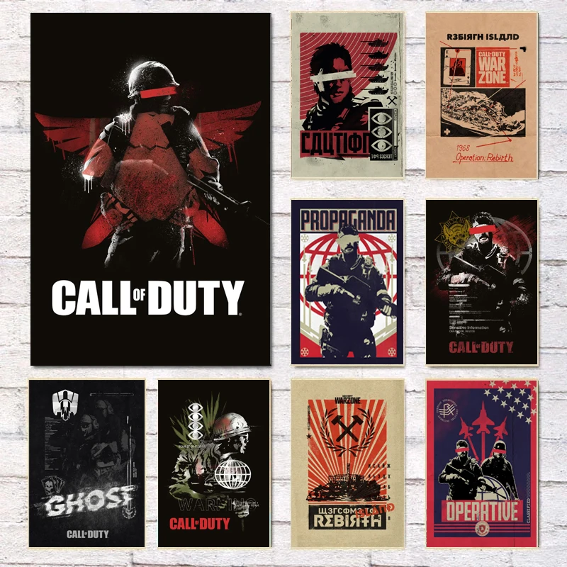 Modern Warfare Game Call Of Duty Canvas Painting Poster Bar Cafe Room Decoration Vintage Comics Wall Art Home Decor