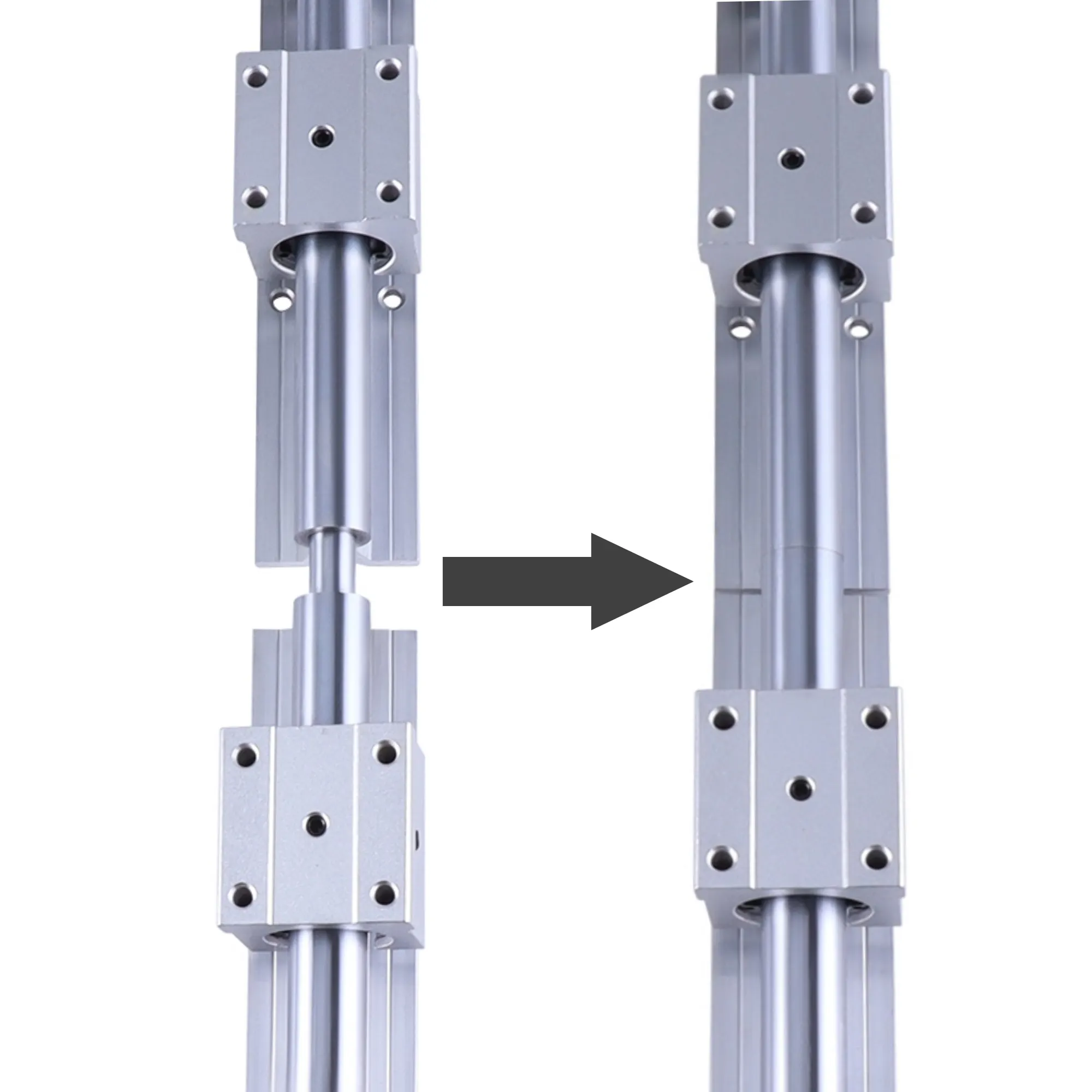 الربط دليل خطي مجموعة Abutting المشتركة SBR20 2000 مللي متر 3000 مللي متر 4000 مللي متر دليل خطي + كتل SBR20UU ودبوس السكك الحديدية المشتركة لجزء CNC #3