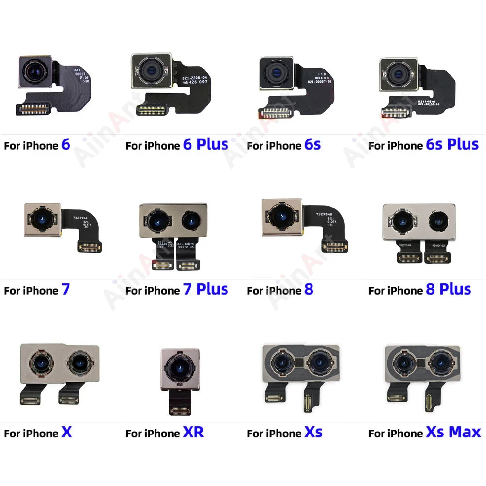 AiinAnt 100% Test Rear Phone Camera Main Back Camera Flex Cable For iPhone 11 X Xr Xs Max 6 6s 7 8 Plus SE 2 3 Repair Parts