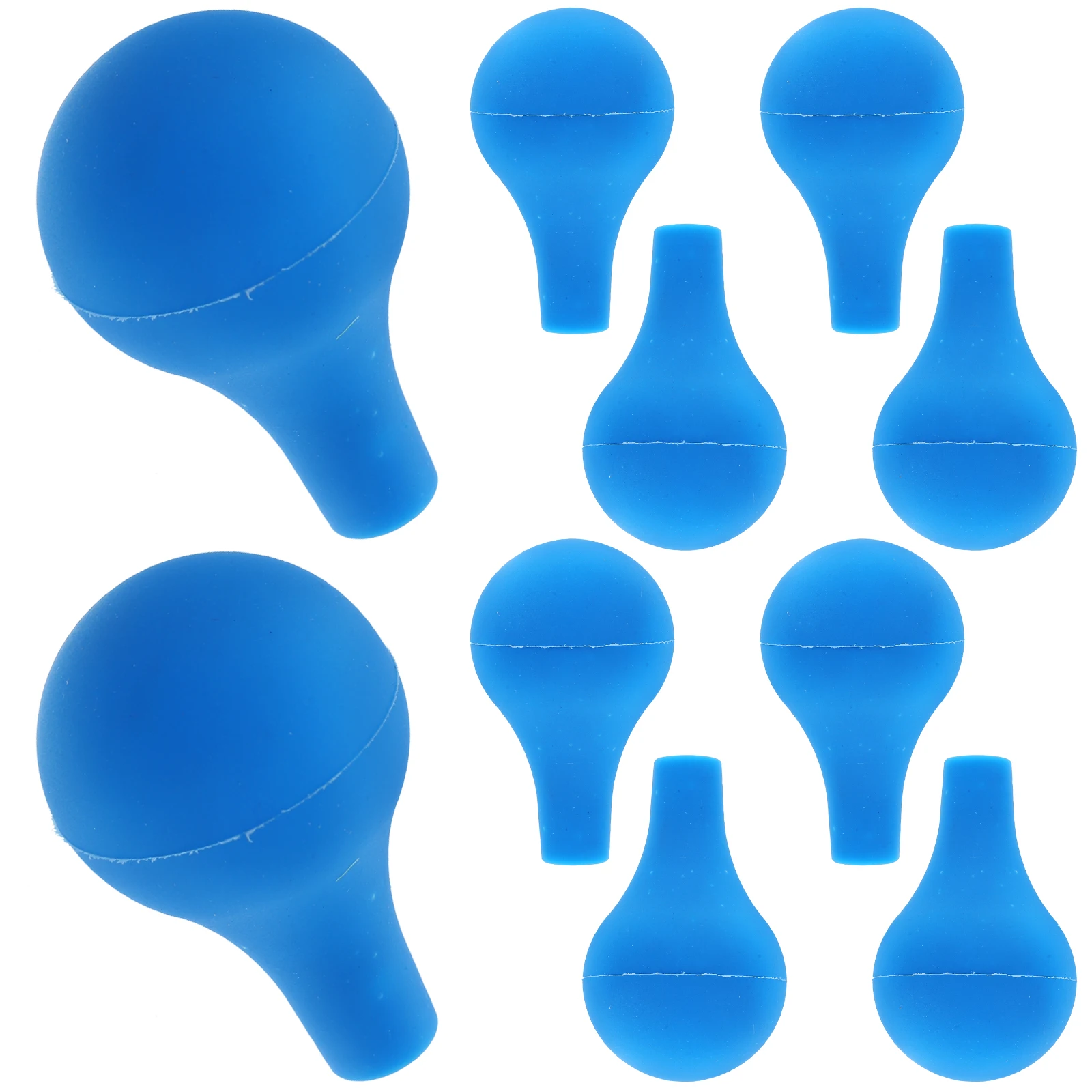 

10 Pcs Pipe Drip Laboratory Pipettes Blue Suction Ball Dropper Bulb Graduated Silicone Replacement Rubber Cap
