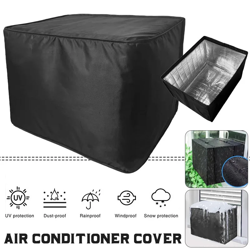 Outdoor Air Conditioning Cover Waterproof Sun Protection Air Conditioner Cover Heat Insulation Anti-Dust Cleaning Cover