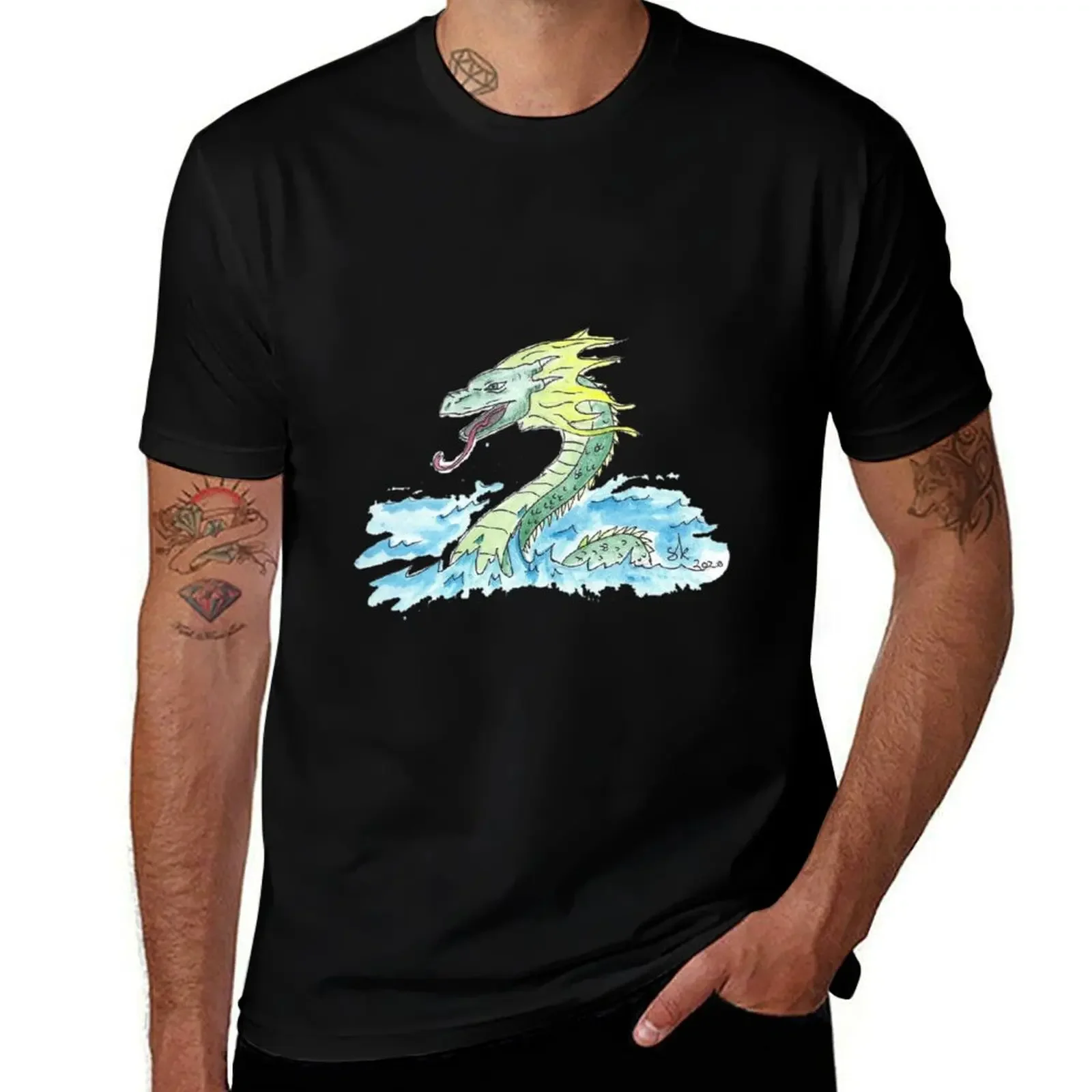 

Sea Serpent T-Shirt vintage t shirts kawaii clothes t shirts men