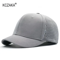 KCZAKA 5cm Czapki z krótkim rondem dla mężczyzn Casual Back Closed Fitted Caps Hard Top Blank Short Bill Baseball Cap Sports Umpire Hats