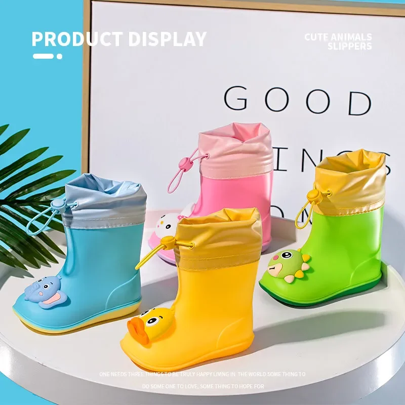 New Girl Rainboots Classic Waterproof Children Shoes Kids Rain Boots PVC Rubber Boots Kids Baby Water Shoes Boy Rain Boots kids