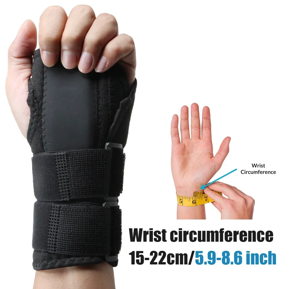 1Pcs Wrist Brace Carpal Tunnel, Adjustbale Wrist Support and Metal Splint Stabilizer, Night Sleeep Hand Brace for Pain Relief