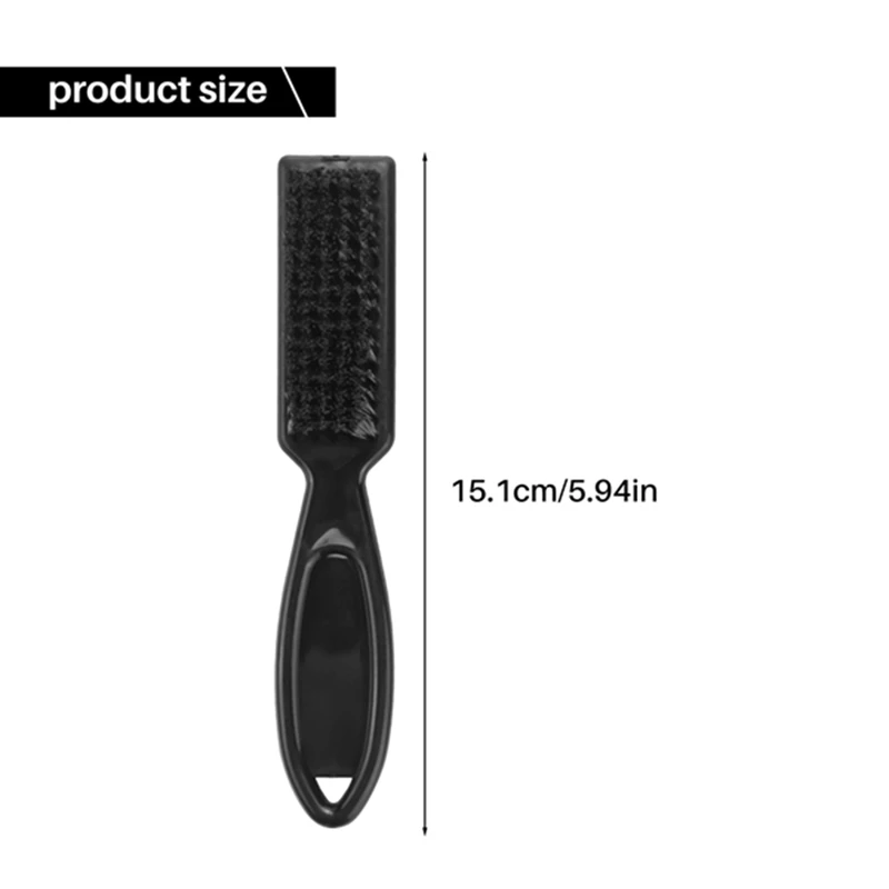 6Pcs Fade Brush Comb Pocket Comb Scissors Cleaning Brush Barber Shop Skin Fade Vintage Oil Head Shape Carving Cleaning Brush image 6