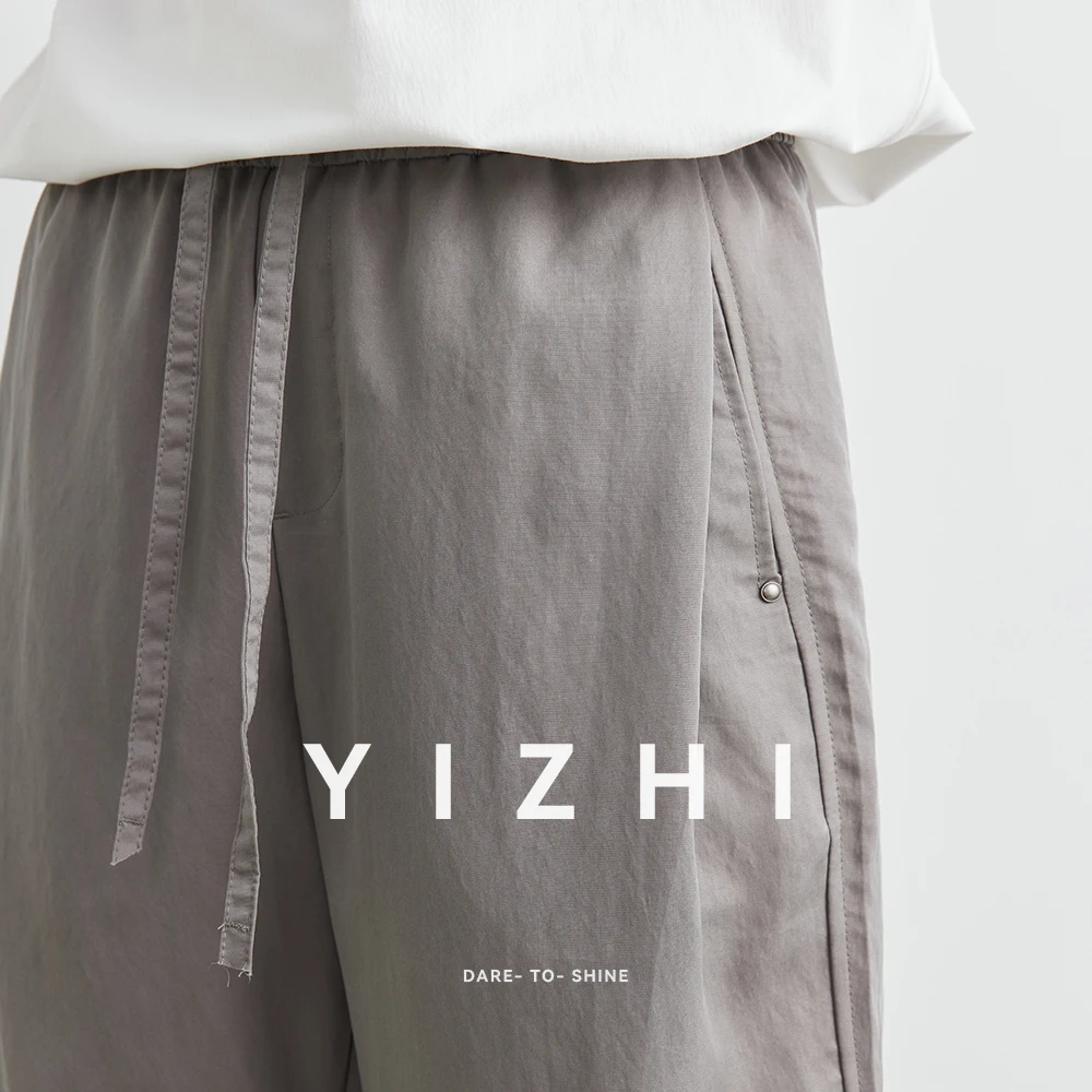 Fashion Summer Men's Lyocell Tencel Casual Pants Outdoor Leisure Sports Breathable Wide Leg Pants Men Large Size Pants Clothing