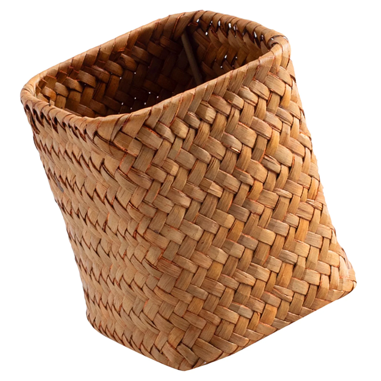 

Straw Pen Holder Woven Desktop Organizer Makeup Brush Cup Large Capacity Multifunction Pencil Storage Holder Rustic Pen Cup