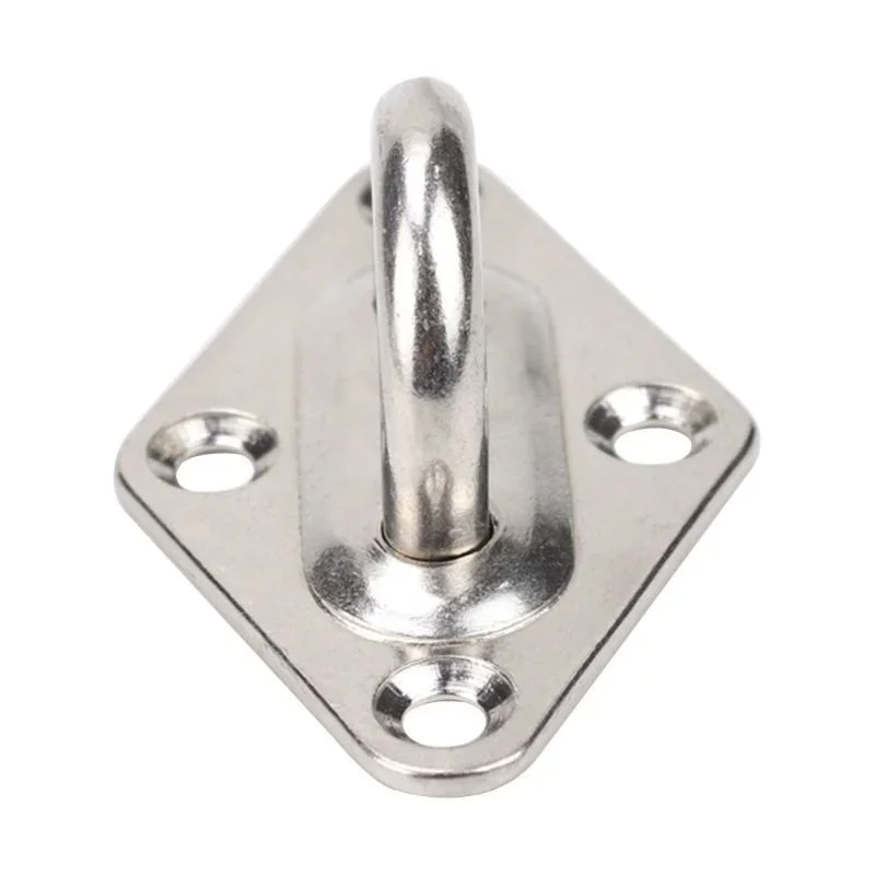 4pcs M5 M6 M8 M10 Stainless Steel Ceiling Wall Mount Hook Heavy Duty Anchor Eye Plate For Boat Yoga Swing Hammocks Full Welding