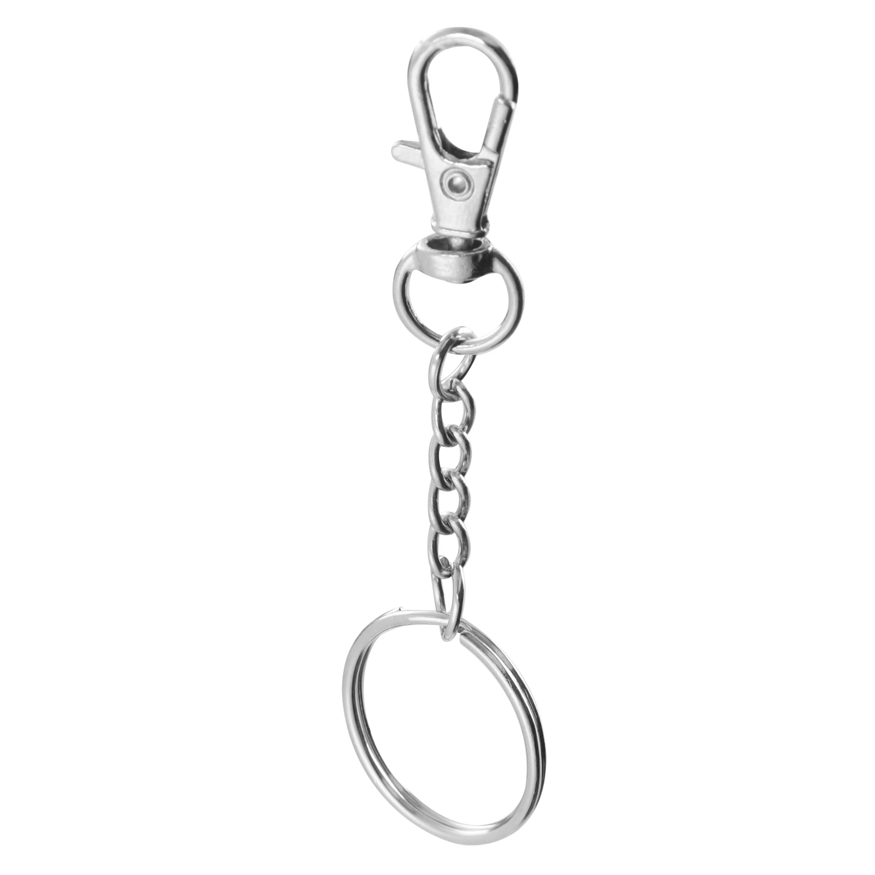 195 Piece Swivel Snap Hooks and O Key Rings with Open Jump Ring, Metal Lobster Claw Clasp Key Chain Parts for Craft DIY