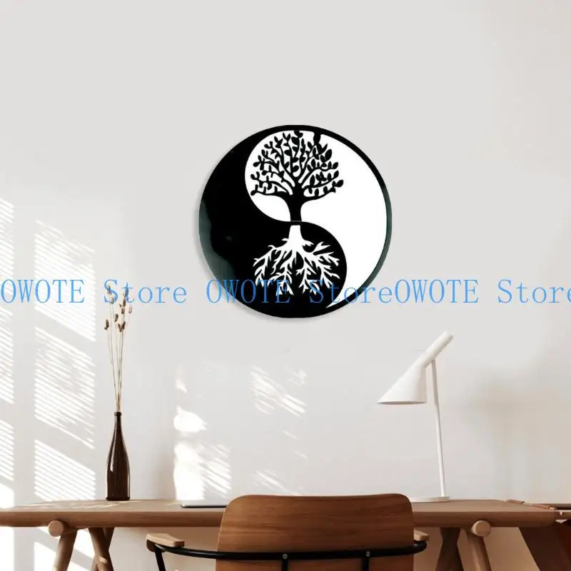 

652F Wall Art Silicone Molds Tree-of-Life and Moon Epoxy Resin Casting Molds for DIY Craft Wall-Hanging Decorations Outdoor