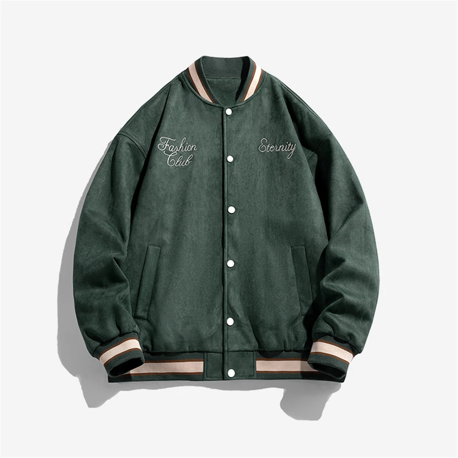 Varsity Jacket Men Baseball Coats Jackets Spring Autumn Letter Embroidery Jacket Male Fashion Casual Outerwear Loose