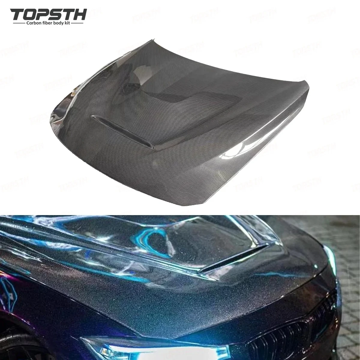 

Капот из углеродного волокна в стиле GTS для BMW F80 M3 F82 M4, легкая крышка двигателя, обновление производительности