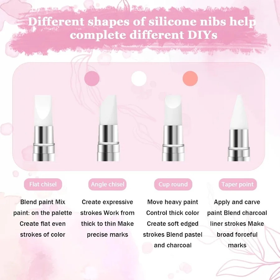 3 ชิ้นเล็บประติมากรรมปากกา Dual Tipped ซิลิโคนเล็บเครื่องมือซิลิโคนอะคริลิคแปรงเล็บ Rhinestone เล็บ C