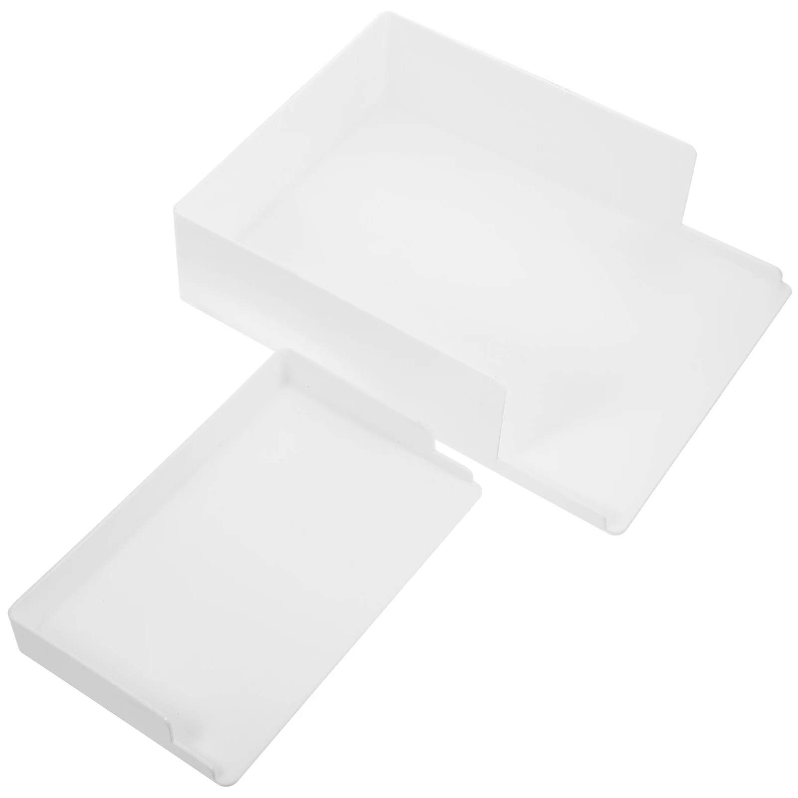 

2 Pcs File Organizer Storage Box Office Desk Stationery Holder A4 Paper Documents Plastic Desktop Organizers Storage Containers